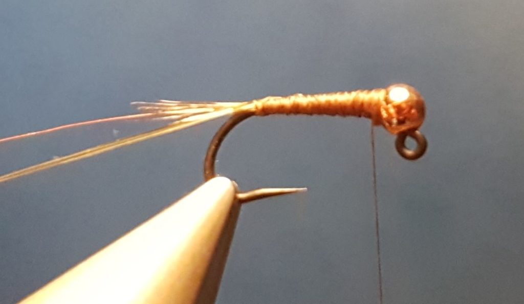 Perdigon madera bille tungstene fly tying mouche eclosion