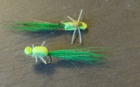 green micro gurgler mouche fly tying eclosion