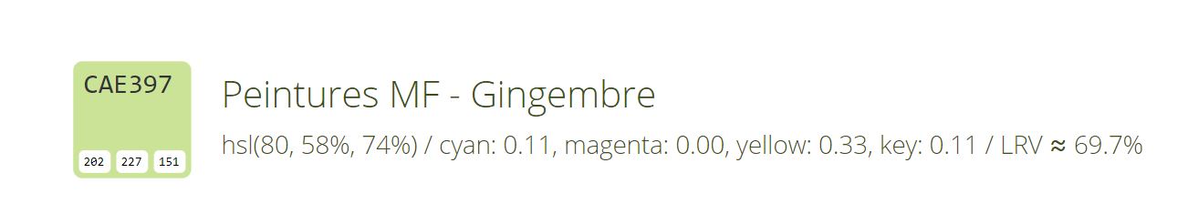 gingembre pantone