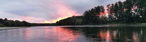 Garonne Tonnneins coucher de soleil