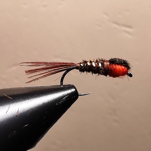 Nymphe type Phaesant Tail à tête orange